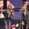 Mary J Blige et Jennifer Lopez lors du concert Sound of Change, à Londres, le samedi 1er juin 2013.