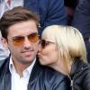 Audrey Lamy et son compagnon Thomas lors du 8e jour des Internationaux de France à Roland-Garros le 2 juin 2013