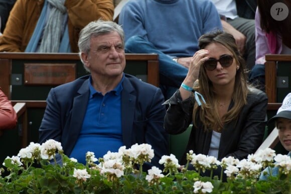 Sidney Toledano et sa fille lors du 8e jour des Internationaux de France à Roland-Garros le 2 juin 2013