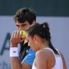 Jérémy Chardy et Alizé Lim : les amoureux disputent un double mixte à Roland Garros à Paris le 2 juin 2013
