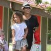 Halle Berry, enceinte, va chercher sa fille Nahla à l'école à Los Angeles, le 3 juin 2013.