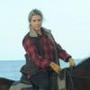 Exclusif - Vahina Giocante - sur le tournage du film Turf en septembre 2011