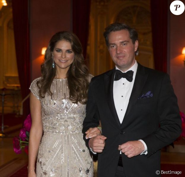 La princesse Madeleine de Suède et Chris O'Neill au dîner donné à la veille de leur mariage, le 7 juin 2013 au Grand Hotel de Stockholm
