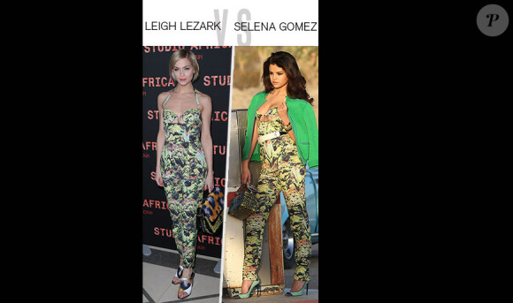 Match de look : Leigh Lezark vs Selena Gomez, l'imprimé exotique
