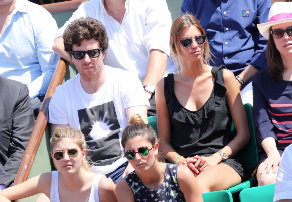 Alexandra Rosenfeld et son compagnon Jean Imbert à Roland-Garros le 7 juin 2013 lors des Internationaux de France
