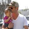 Chris Hemsworth et sa fille India Rose à Santa Monica en Californie le 23 mars 2013