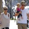 Chris Hemsworth et Elsa Pataky avec leur bébé India à Santa Monica le 24 mars 2013