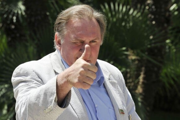Gérard Depardieu à Nice le 6 juin 2013 pour présenter le Festival du film russe de Nice, du 14 au 17 juin.