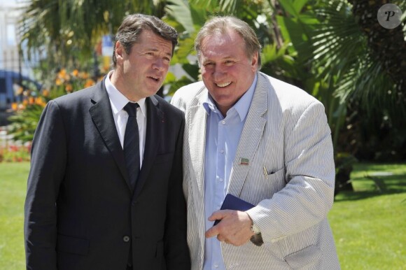 Gérard Depardieu à Nice le 6 juin 2013 pour présenter le Festival du film russe de Nice, du 14 au 17 juin.