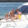 Cristiano Ronaldo en vacances avec des amis sur un yacht à Miami le 14 janvier 2013.