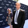 Eric Woerth au prix de Diane Longines à l'hippodrome de Chantilly, le 16 juin 2013