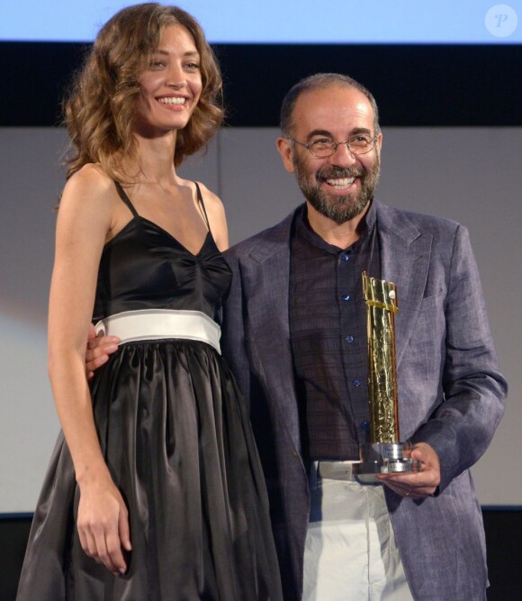 Margareth Made et Giuseppe Tornatore lors d'une soirée dédiée à la Fondation Prince Albert II de Monaco au Taormina Film Festival, le 16 juin 2013