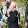 Jessica Simpson, très enceinte, au mariage d'amis au "Rancho Bernardo Inn" à San Diego, le 15 juin 2013.