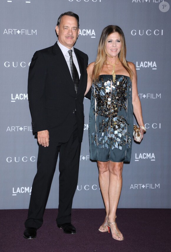Tom Hanks et son épouse Rita Wilson lors des LACMA Art+Film Gala à Los Angeles le 27 octobre 2012