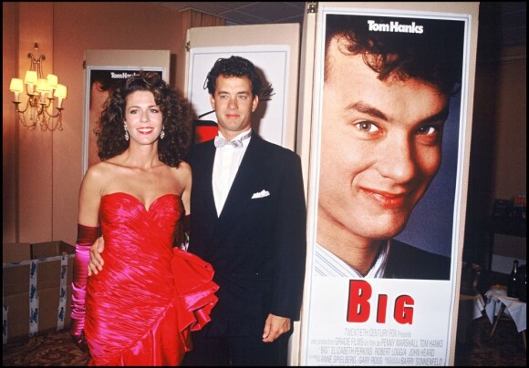 Tom Hanks, avec sa femme Rita Wilson, présentent Big lors du Festival de Deauville en 1988