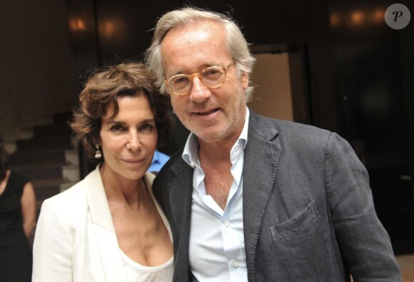 Christine et Olivier Orban lors de la 8e édition du Prix du Premier Roman de Femme à l'hôtel Montalembert à Paris, le 19 juin 2013.