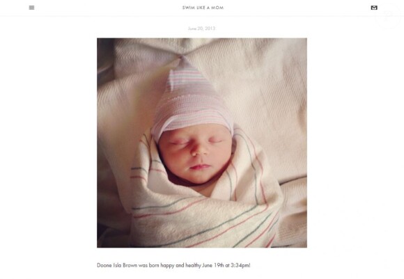 Doone Isla Brown, fille d'Amanda Beard et Sacha Brown, née le 19 juin 2013
