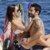 Exclusif - Jesse Metcalfe et sa jolie fiancée Cara Santana font du jet ski dans la baie de Monaco à l'occasion du 53ème festival de Monte Carlo a Monaco le 10 juin 2013.