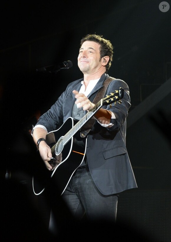 Patrick Bruel lors de son concert à Bercy à Paris le 22 juin 2013.
