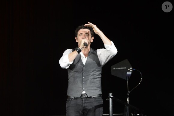 Patrick Bruel en concert à Bercy à Paris le 22 juin 2013.