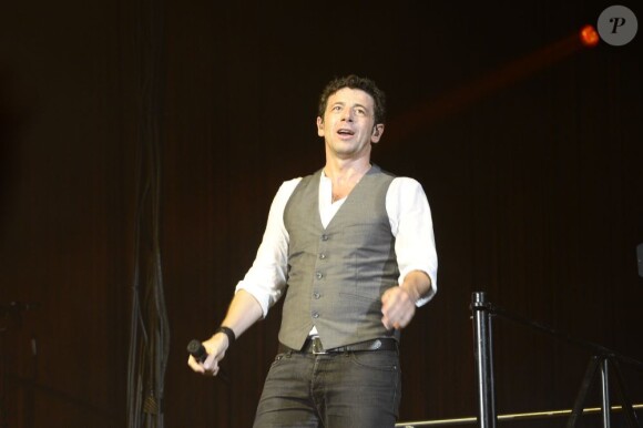 Patrick Bruel en concert à Bercy à Paris le 22 juin 2013.