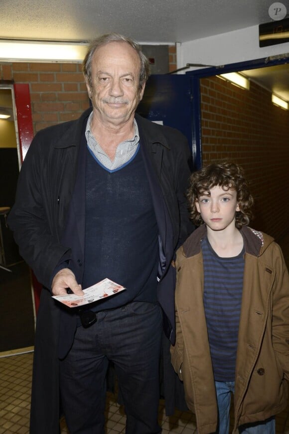 Patrick Chesnais et son fils au concert de Patrick Bruel à Bercy le 22 juin 2013.