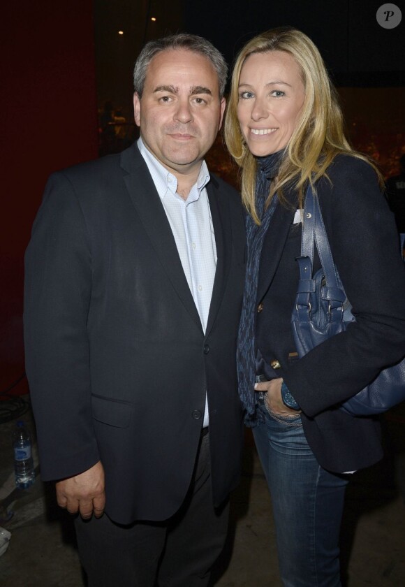 Xavier Bertrand et sa femme au concert de Patrick Bruel à Bercy à Paris le 22 juin 2013.
