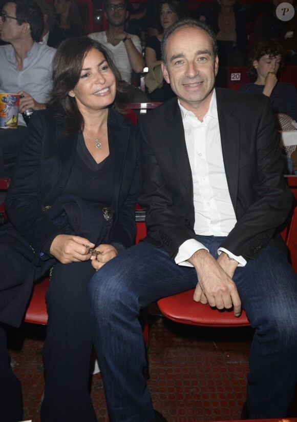 Jean-Francois Cope et sa femme Nadia au concert de Patrick Bruel à Bercy à Paris le 22 juin 2013.