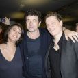 Estelle Denis, Patrick Bruel et Benabar dans les coulisses de son concert à Bercy à Paris le 22 juin 2013.