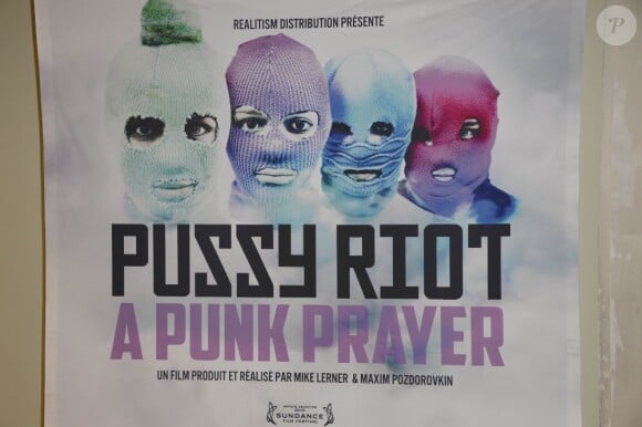 Projection du documentaire "Pussy Riot" au Palais de Tokyo, à Paris le 23 juin 2013.