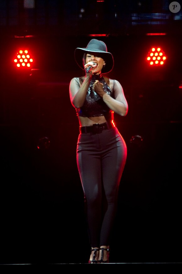 Alicia Keys en concert au Palais Omnisports de Paris-Bercy, le 24 Juin 2013.