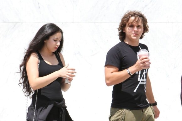 Prince Jackson et sa petite amie Remi Alfalah dans les rues de Los Angeles, le 24 juin 2013.