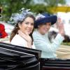 La princesse Mary de Danemark et la princesse Benedikte de Danemark lors de la cérémonie d'ouverture du Festival Equestre mondial CHIO à Aix-la-Chapelle le 25 juin 2013.