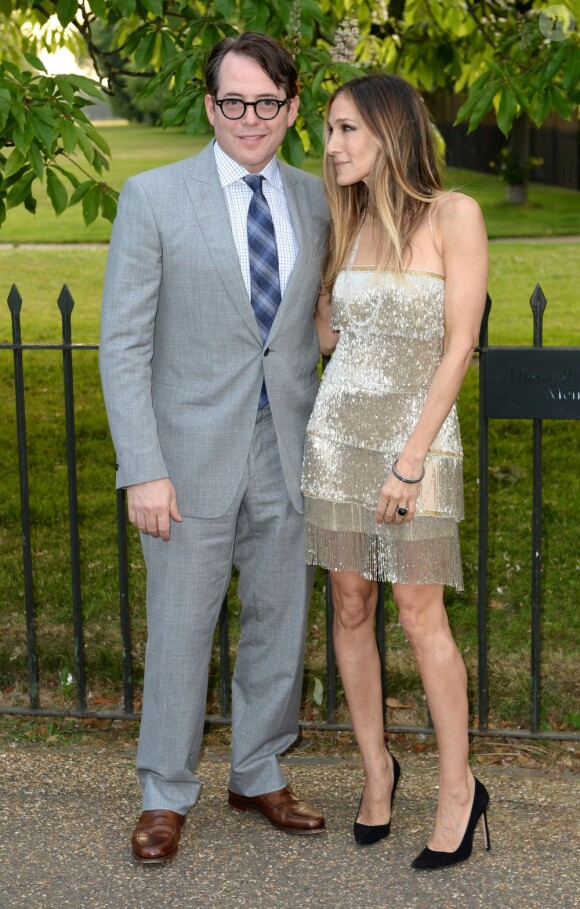 Matthew Broderick et Sarah Jessica Parker assistent à la Summer Party de la Serpentine Gallery à Hyde Park. Londres, le 26 juin 2013.