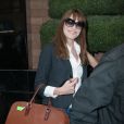 Exclusif - Carla Bruni Sarkozy rentre à son hôtel après avoir fait la promotion de son nouvel album. A New York, le 25 juin 2013.