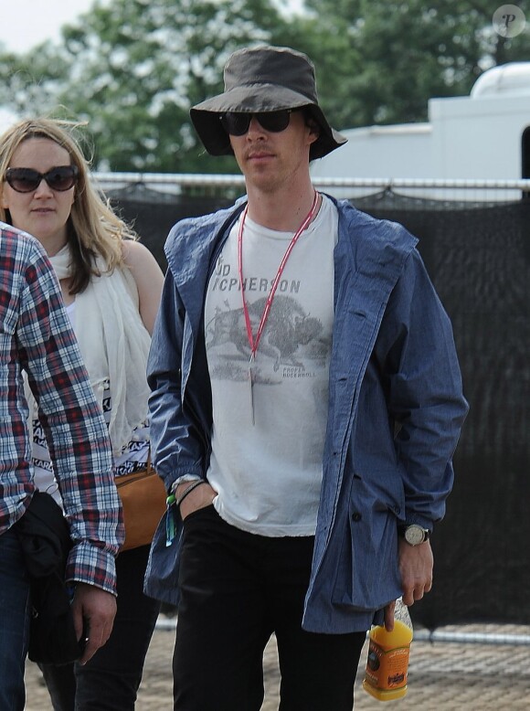 Benedict Cumberbatch au festival de Glastonbury, Worthy Farm, Angleterre, le 28 juin 2013.