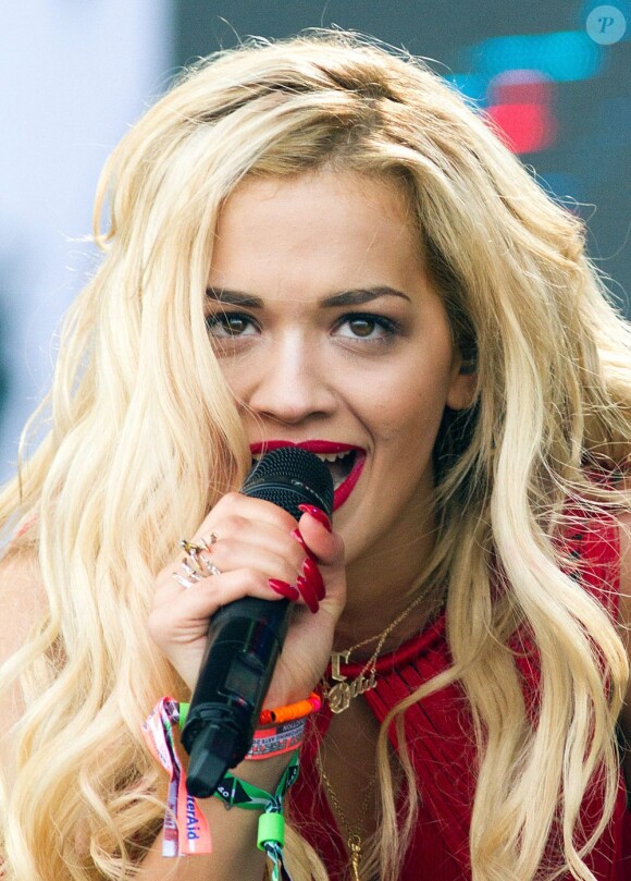 Rita Ora au festival de Glastonbury, Worthy Farm, Angleterre, le 28 juin 2013.
