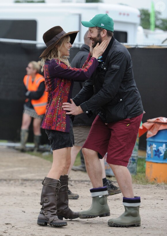 Sienna Miller au festival de Glastonbury, Worthy Farm, Angleterre, le 28 juin 2013.