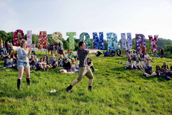 Ambiance au festival de Glastonbury, Worthy Farm, Angleterre, le 27 juin 2013.
