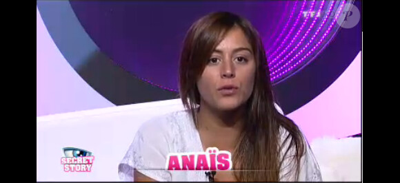 Anaïs dans Secret Story 7, lundi 1er juillet 2013 sur TF1