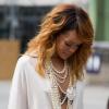 Rihanna lors du défilé Chanel haute-couture automne-hiver 2013/2014. Paris, le 2 juillet 2013.