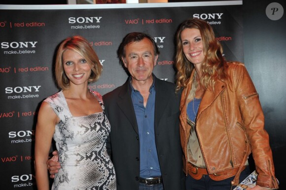 Sylvie Tellier, Christophe Malavoy et Sophie Thalmann à la soirée Sony Style à la boutique Sony (39 avenue George V), à Paris le 2 juillet 2013.