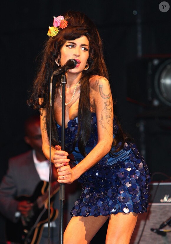 Amy Winehouse au Festival de Glastonbury, le 23 juillet 2011.