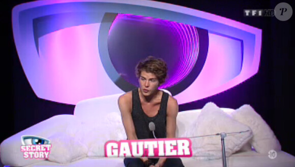 Gautier dans la quotidienne de Secret Story 7 sur TF1 le mercredi 3 juillet 2013