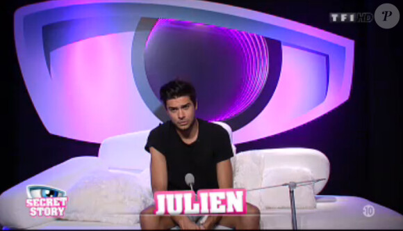 Julien dans la quotidienne de Secret Story 7 sur TF1 le mercredi 3 juillet 2013