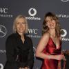 Martina Navratilova et sa belle Julia Lemigova le 6 février 2012 lors des Laureus World Sports Awards à Londres