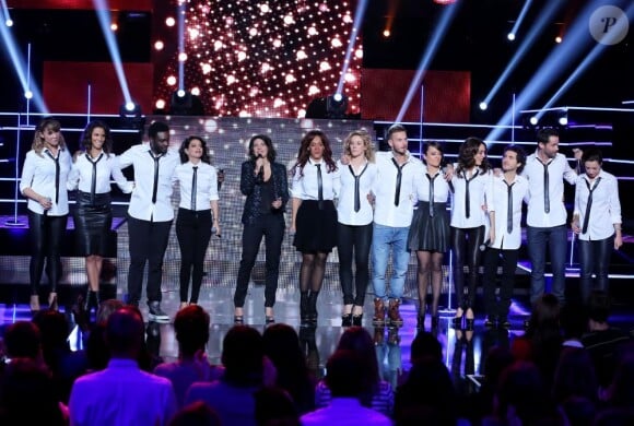 Exclusif - Shy'm, Corneille, Amel Bent, Tal, Estelle Denis, Lorie, M. Pokora à Paris, le 17 décembre 2012 pour l'émission, Samedi, on chante Jean-Jacques Goldman, diffusée le 19 janvier 2013.