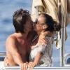 Exclusif - Tamara Ecclestone et son mari Jay Rutland profitaient de leurs vacances sur le luxueux bateau Diamonds are for ever, le 27 juin 2013 à Capri