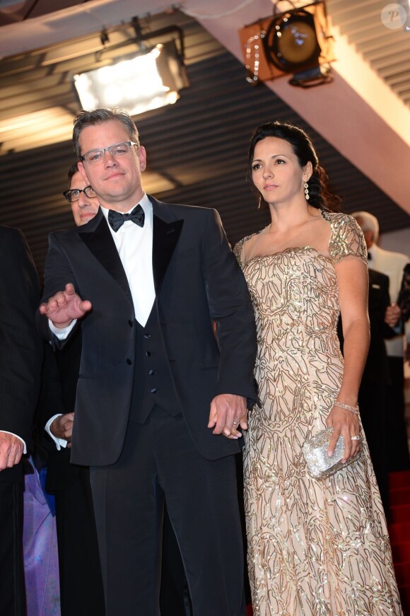Matt Damon et sa femme Luciana Barroso lors du Festival de Cannes 2013