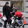 Matt Damon avec sa famille à New York le 1er novembre 2013